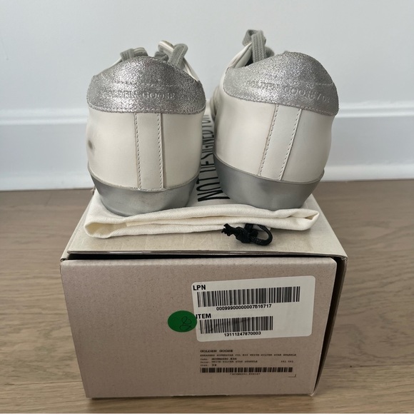 GOLDEN GOOSE Superstar White Silver Star Sparkle 39 - Picture 4 of 8